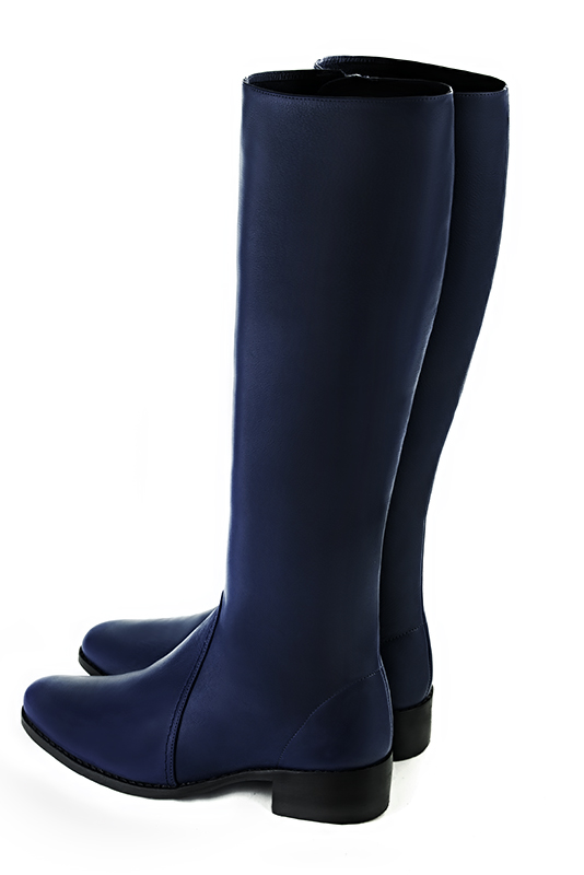 Bottes femme cavali res sur mesures bleu marine Mollets fins ou